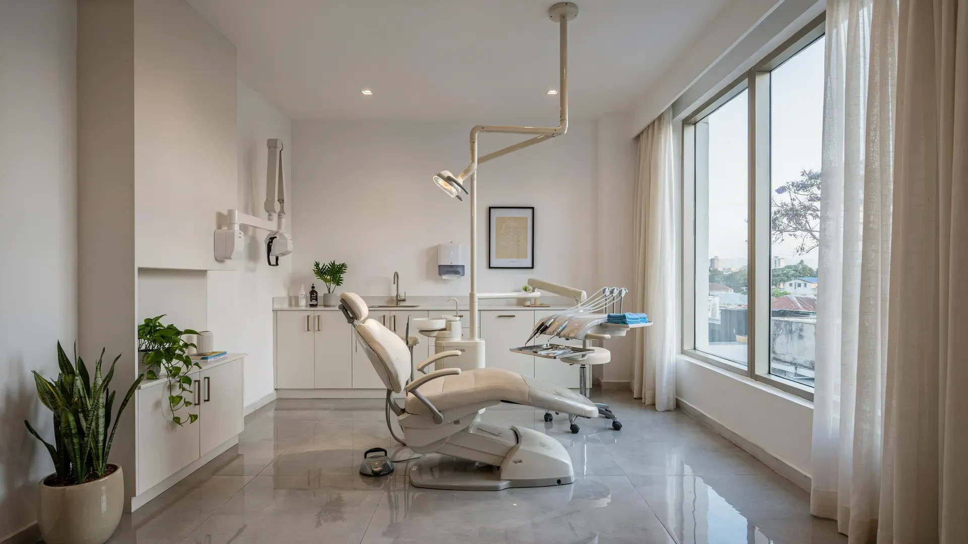 Bright, modern dental treatment room at Smile Bright Dental Clinic in Nairobi